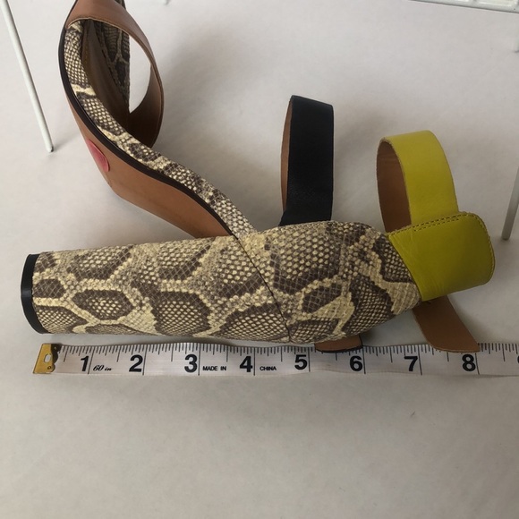ZARA COLLECTION Color Block and Animal Print Heeled Sandals/PREOWNED - Picture 15 of 17